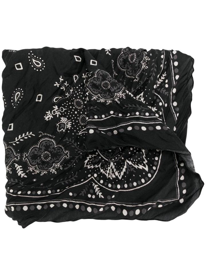 Dsquared2 Paisley-print Square Bandanna - Black