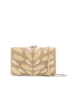 Castañer Chili Embroidered Leaves Clutch Bag - Neutrals
