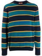 Missoni Striped Crew Neck Jumper - Blue