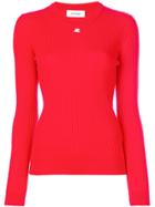 Courrèges Ribbed Jumper - Red