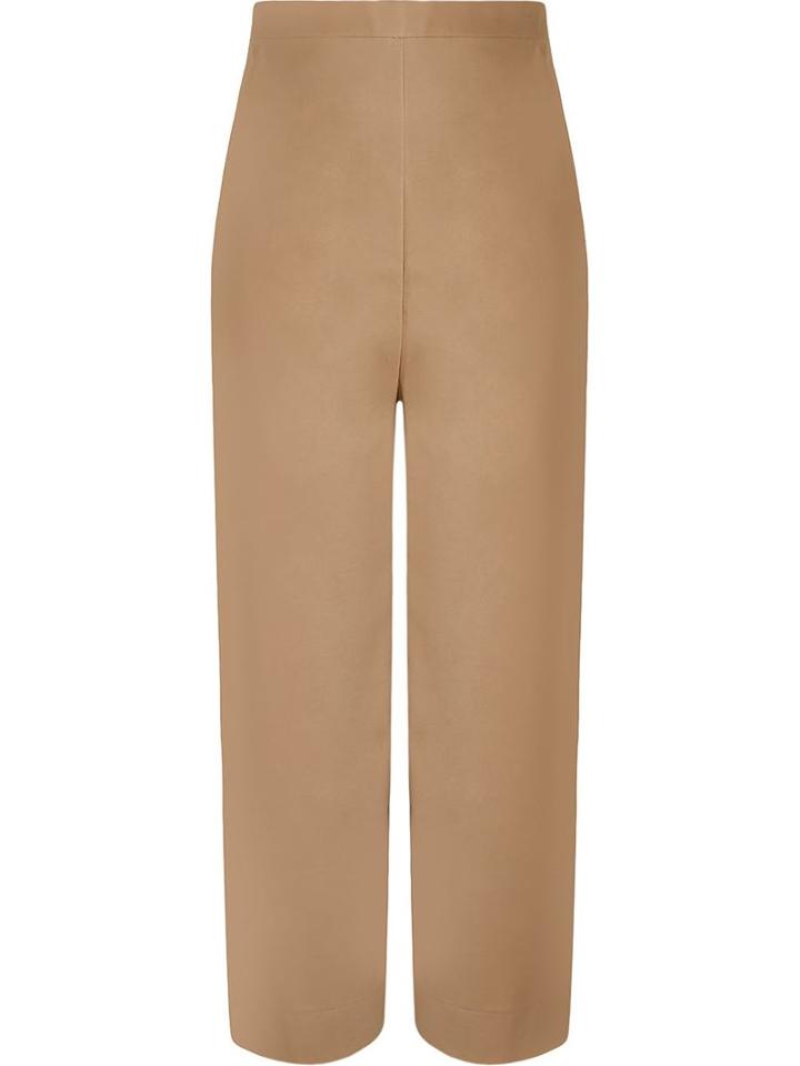 Andrea Marques High Waist Cropped Trousers, Women's, Size: 36, Brown, Cotton/spandex/elastane
