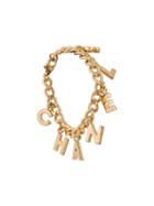 Chanel Vintage Logo Charm Bracelet, Metallic