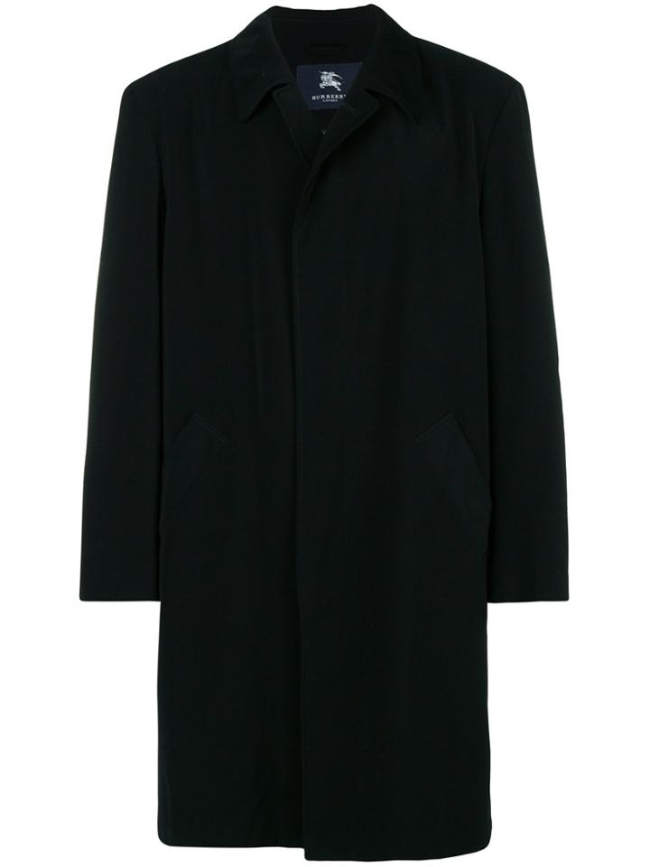 Burberry Vintage Single Breasted Coat - Black