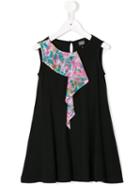 Armani Junior Floral Print Ruffle Dress, Girl's, Size: 10 Yrs, Black
