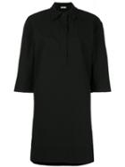 P.a.r.o.s.h. Concealed Fastening Shirt Dress, Women's, Size: Large, Black, Cotton