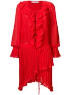 Philosophy Di Lorenzo Serafini Asymmetric Pleated Dress - Red