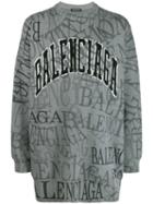 Balenciaga Greyscale Printed Sweater