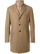 Fay Classic Tailored Coat - Brown