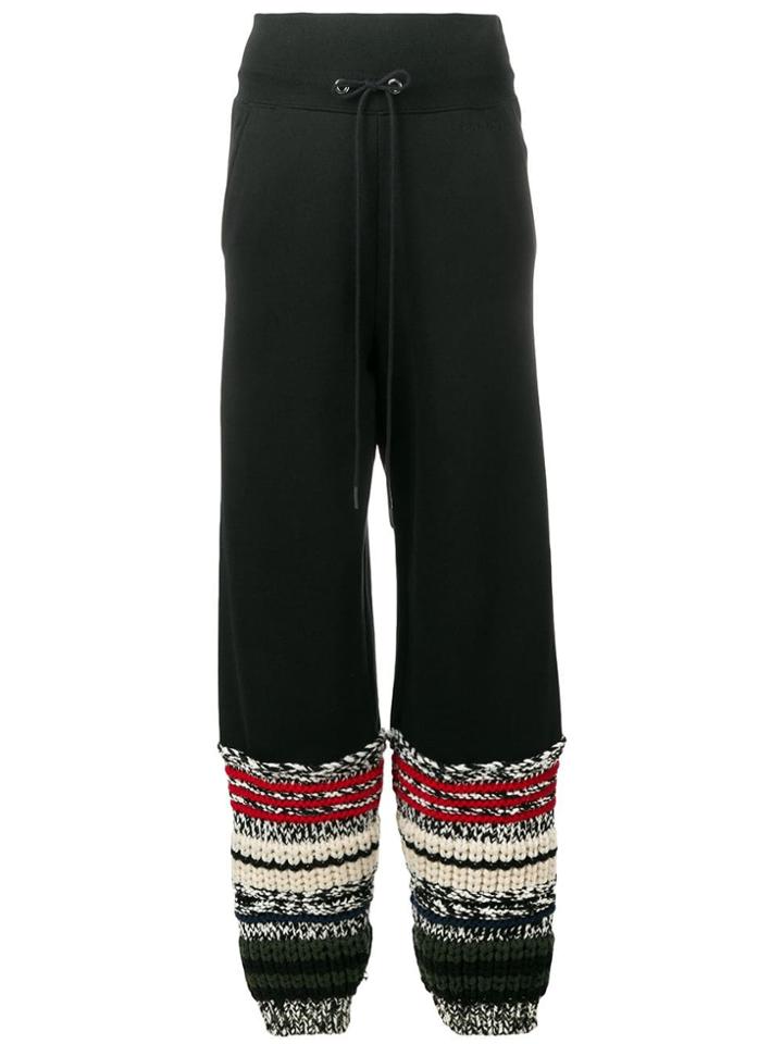 Sonia Rykiel Chunky Knit Jogging Trousers - Black