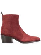 Acne Studios Square Toe Boots - Red