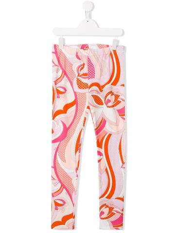 Emilio Pucci Junior Printed Leggings - Pink
