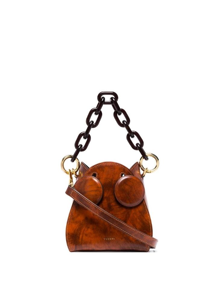 Yuzefi Pepper Marble-effect Bucket Bag - Brown