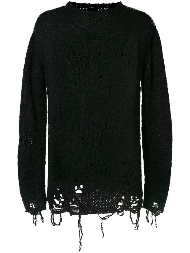 Thom Krom Holey Knit Jumper - Black