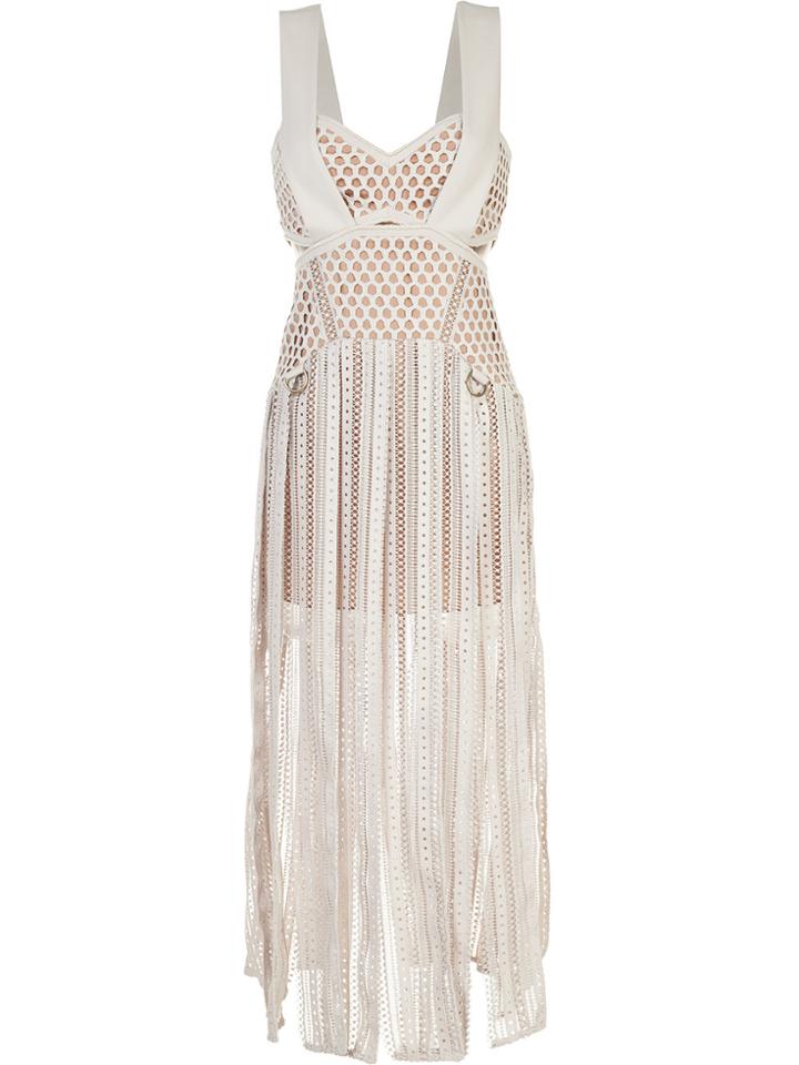 Self-portrait Avery Midi Dress - Nude & Neutrals