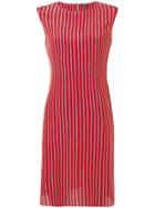 Aspesi Striped Silk Dress - Red
