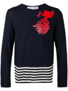 Comme Des Garçons Shirt - Monster Print Sweater - Men - Wool - S, Blue, Wool