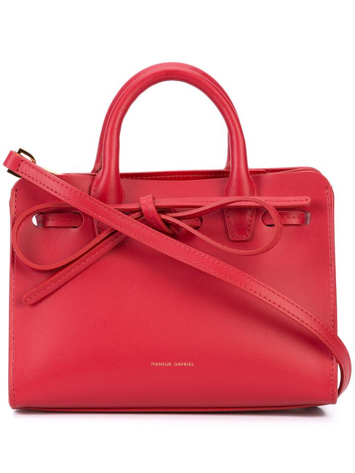 Mansur Gavriel - Bow Front Tote Bag - Women - Leather - One Size, Red, Leather