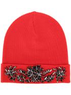 P.a.r.o.s.h. Embellished Beanie Hat - Red
