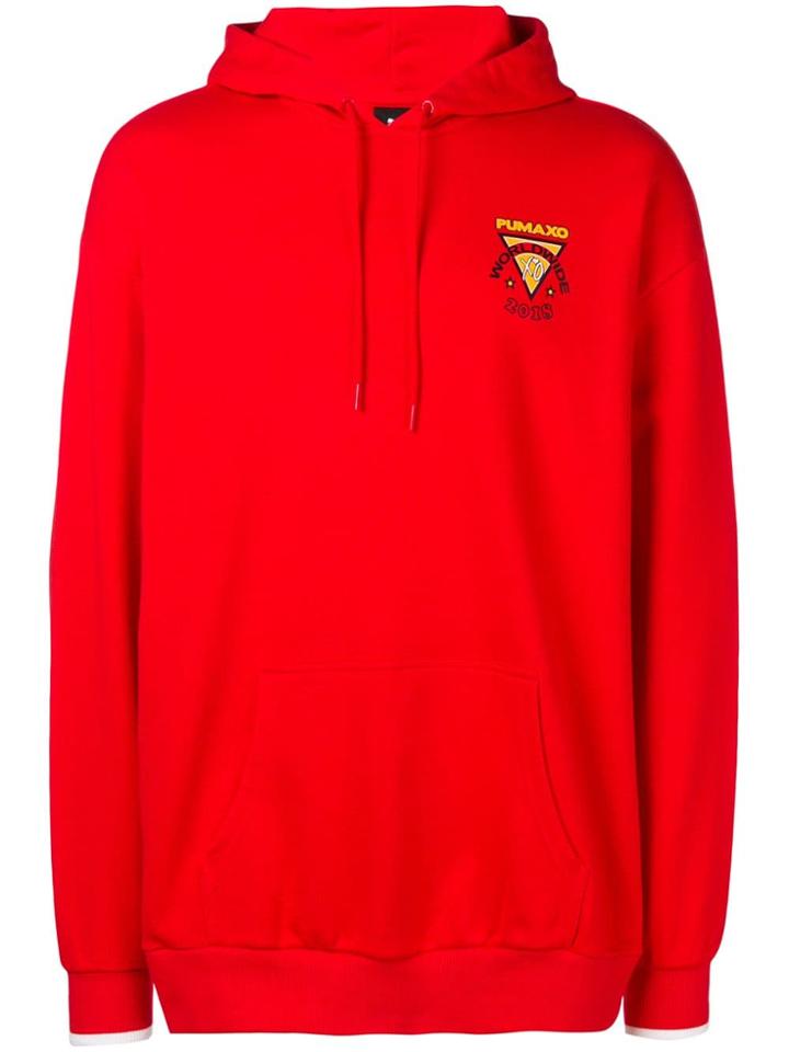 Puma X Xo Logo Printed Hoodie - Red