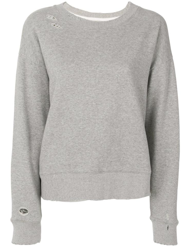 Rta Long-sleeve Fitted Sweater - Grey