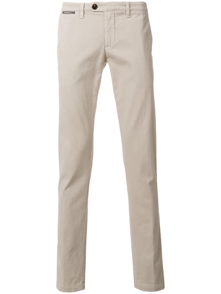 Eleventy Classic Slim-fit Trousers - Nude & Neutrals