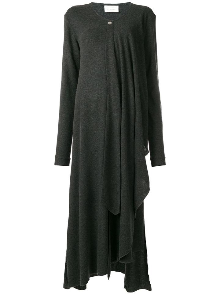 Lemaire Asymmetric Knit Dress - Grey