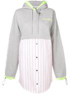 Marcelo Burlon County Of Milan Hoodie Shirt Dress - Grey