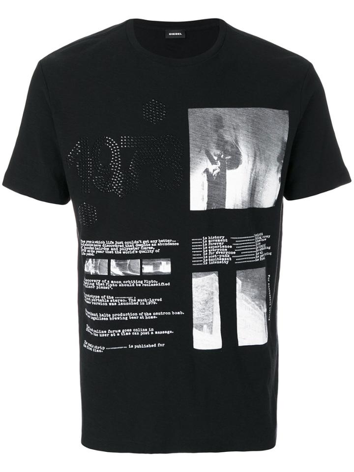 Diesel Micro Studded T-shirt - Black