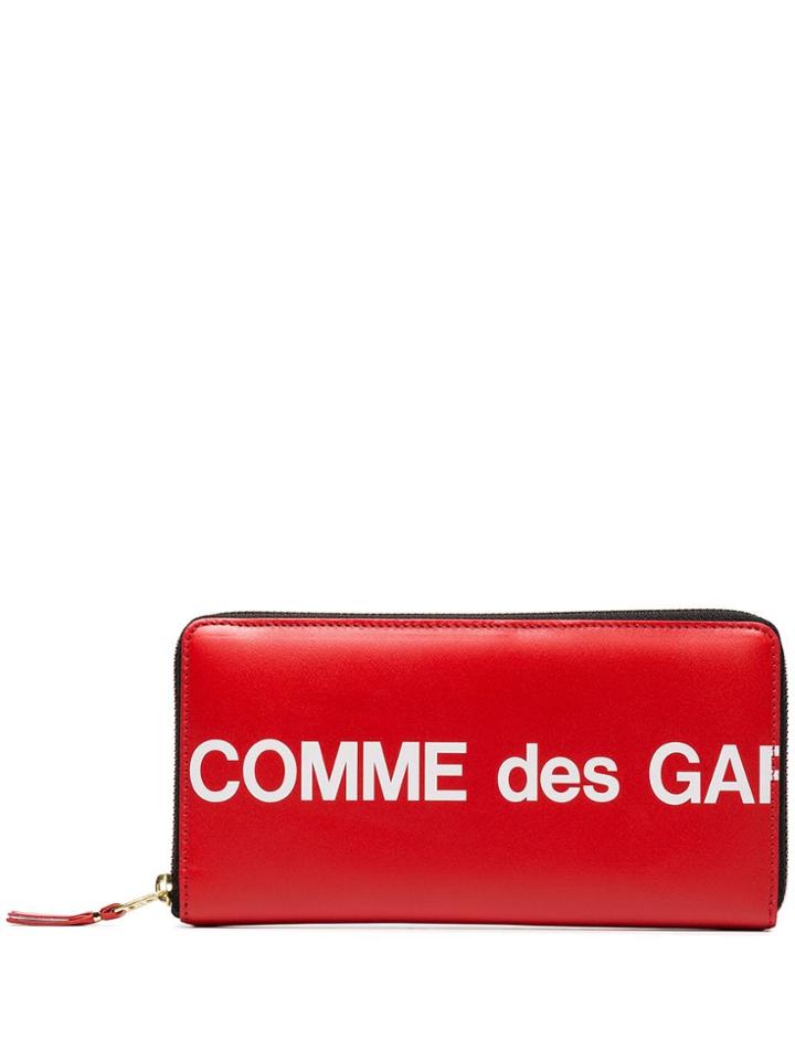 Comme Des Garçons Wallet Logo Printed Wallet - Red