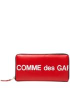 Comme Des Garçons Wallet Logo Printed Wallet - Red