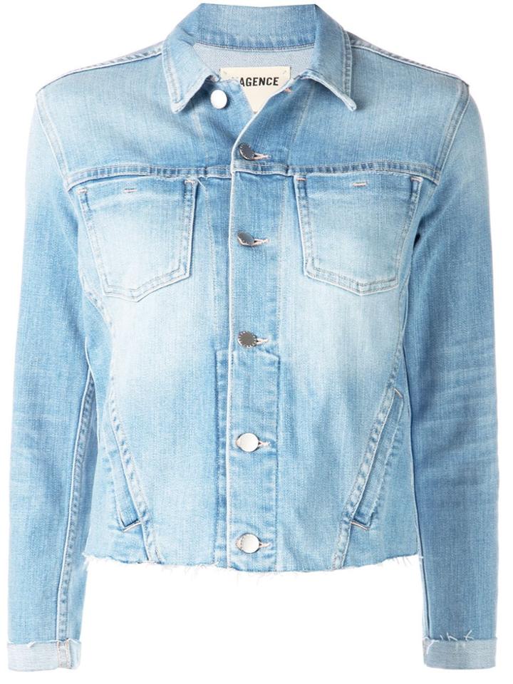 L'agence Janelle Slim Raw Jacket - Blue