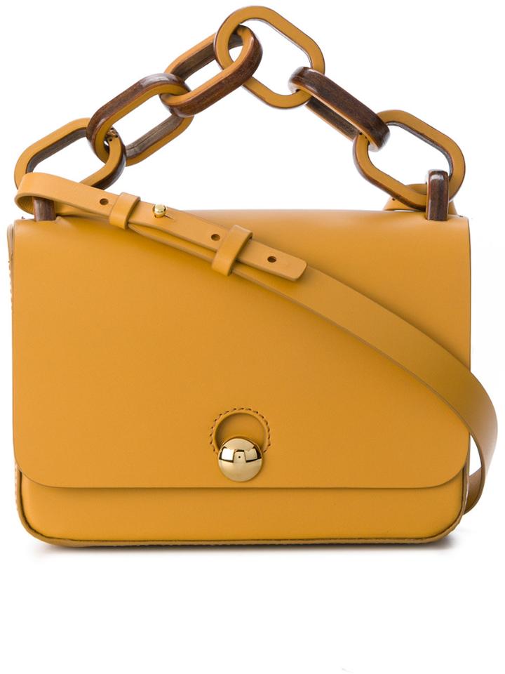 Sophie Hulme Spring Shoulder Bag - Yellow & Orange