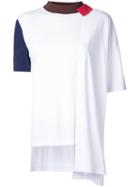 Enföld Contrast Design T-shirt, Women's, Size: 38, White, Cotton