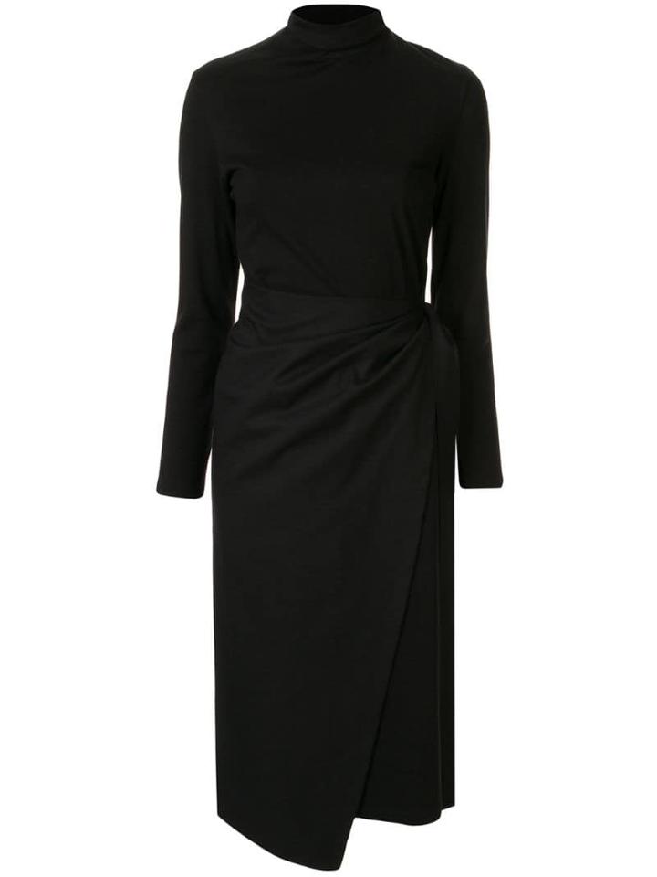 Goen.j Overlay Wrap Dress - Black