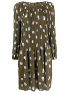 Steffen Schraut Pleated Day Dress - Green