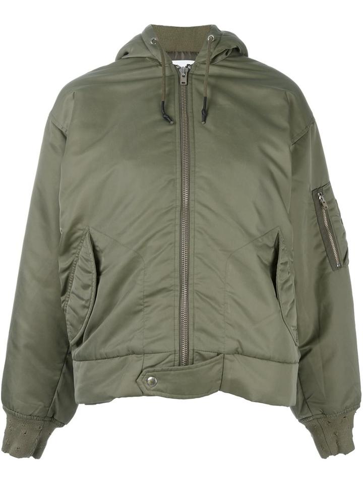 Iro 'alois' Bomber Jacket, Women's, Size: 36, Green, Nylon/polyester