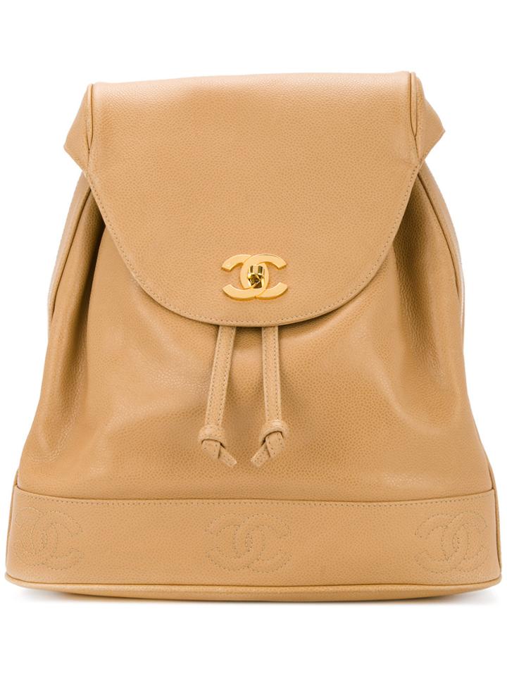 Chanel Vintage Chain Detail Backpack - Brown