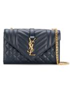 Saint Laurent Quilted Shoulder Bag - Blue