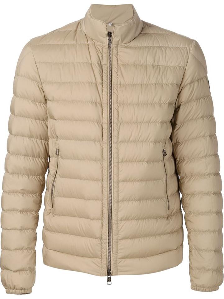 Moncler Classic Padded Jacket, Men's, Size: 4, Nude/neutrals, Polyamide/goose Down/feather