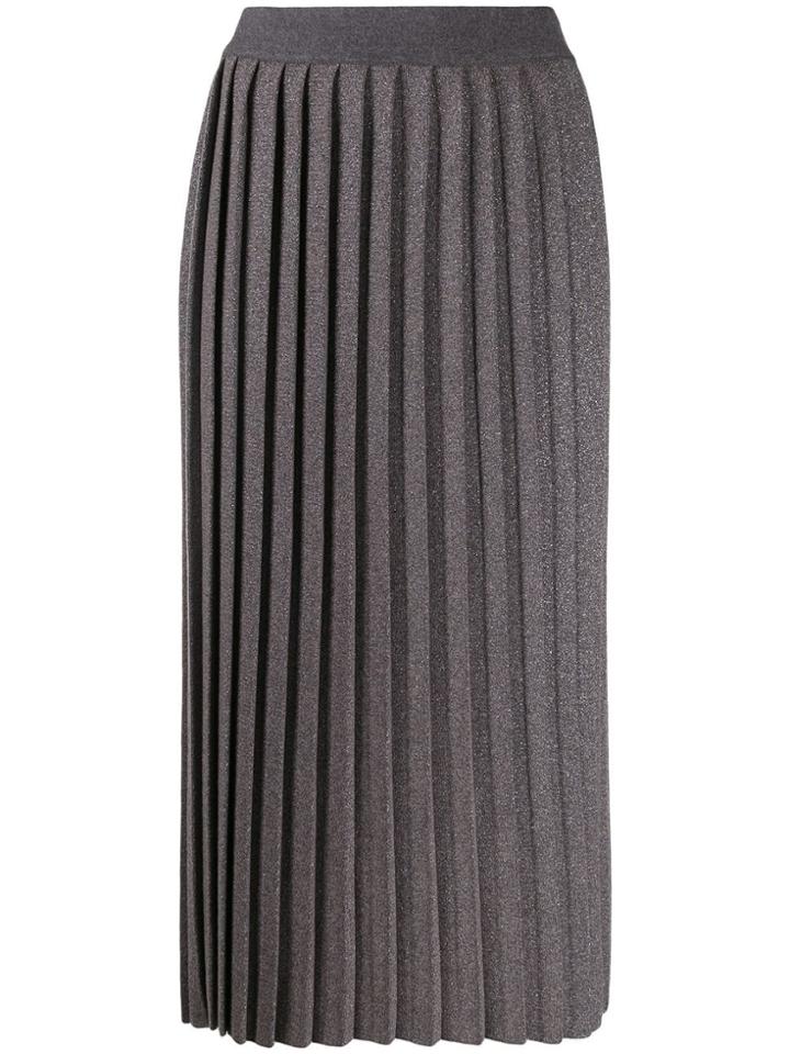 Fabiana Filippi High-rise Pleated Skirt - Grey