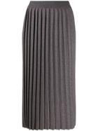 Fabiana Filippi High-rise Pleated Skirt - Grey