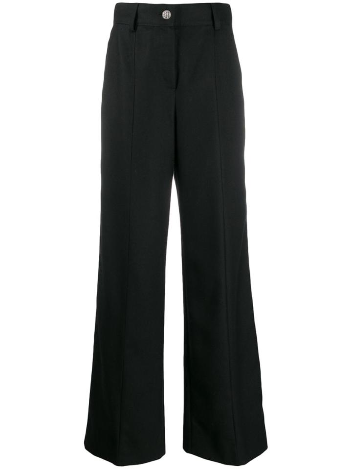 Chanel Pre-owned 2007 High Rise Wide-legged Trousers - Black