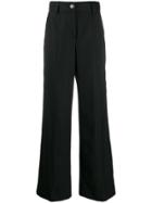 Chanel Pre-owned 2007 High Rise Wide-legged Trousers - Black