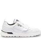 Prada Crepe-effect Leather Sneakers - F0009 White