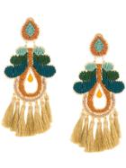 Mercedes Salazar Large Tassel Earrings - Multicolour