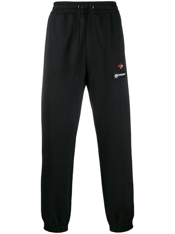 Burberry Graphic Logo Patch Track Pants - Black