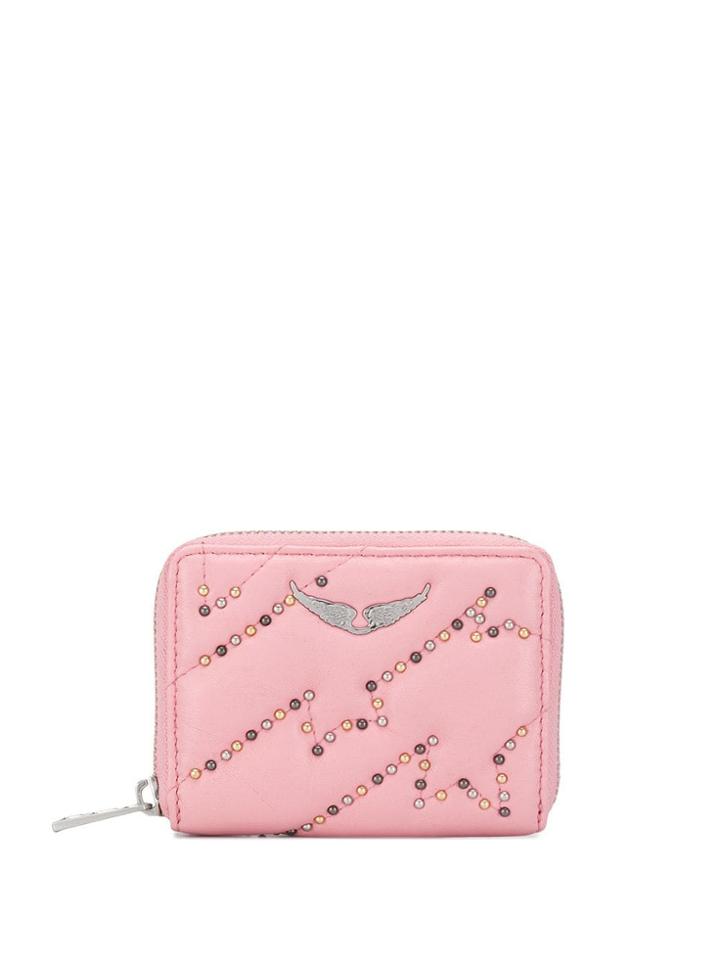 Zadig & Voltaire Studded Zip Wallet - Pink