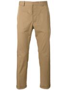 Marni Slim Fit Cropped Chinos, Men's, Size: 48, Brown, Cotton