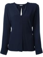 Helmut Lang V-neck Blouse - Blue