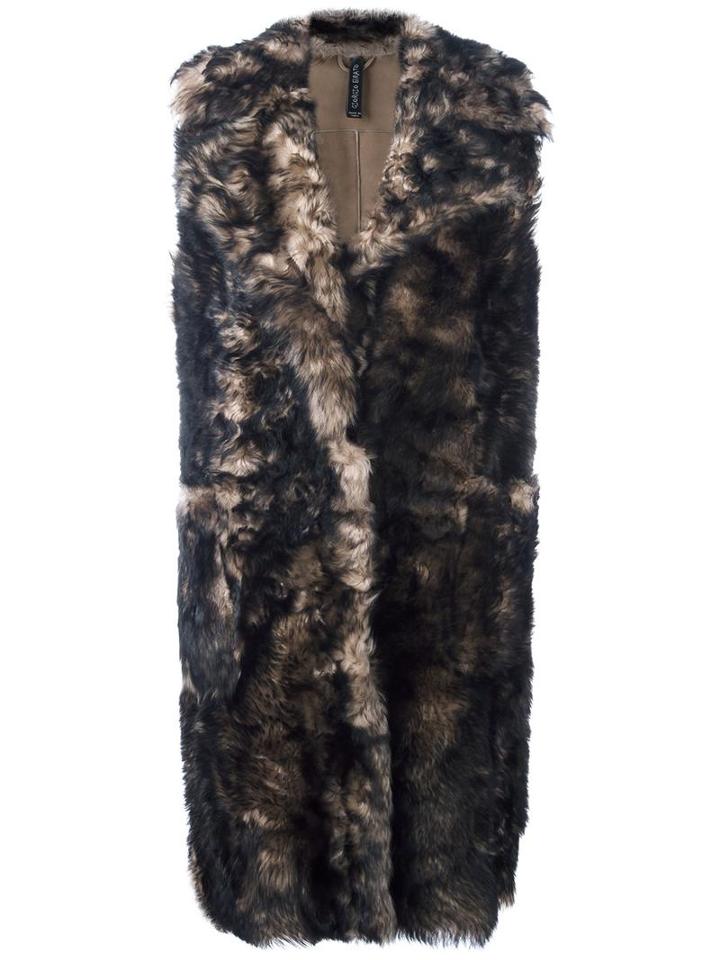 Giorgio Brato 'blackpoint' Sleeveless Coat, Women's, Size: 42, Brown, Sheep Skin/shearling